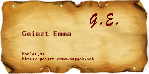 Geiszt Emma névjegykártya